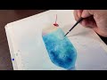 クリームソーダを透明水彩で描く｜メイキング｜Painting cream soda with transparent watercolor.