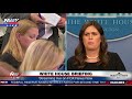 TENSE MOMENTS: Between reporters, Sarah Sanders at White House press briefing (FNN)