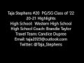 Full highlights of  class of 2022 PG Taja Stephens' junior season.