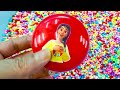 Rainbow SLIME: Looking Pinkfong Dinosaur Eggs with CLAY Coloring! Satisfying ASMR Videos