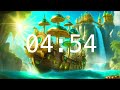 20 Minute Countdown Timer with Alarm | Relaxing Music | Ship with Giant Mushrooms on it