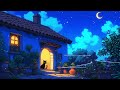 Lo-fi Rhythms || Black Cat & Quiet Night Chill 🌙 🍀 🐈 Lofi Deep Focus To Study/Work/Relax 🌺 🌕