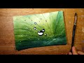 🎨연잎 위 물방울 그리기/ 물방울 수채화 /Realistic Water Droplets on lotus leaf/realistic painting/how to paint water