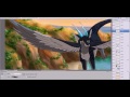 Flying above the shoreline - Speedpaint