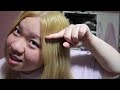 diy touching up my roots (bleaching terribly + impromptu haircut?)