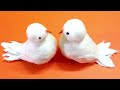 Pigeon making | Soft Toys Making | Best out of Waste from Bulb