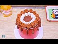 TASTY DOUBLE CHOCOLATE CAKE USING DARK CHOCOLATE 🌈 1000+ Satisfying Miniature Cake Decorations