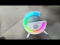 LED Table Lamp with Wireless Charger - Dimmable RGB Color Changing Ambient Light Bt