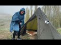 -38° Solo Camping 3 Days Solo Winter Camping Adventure in the Snowstorm, Bushcraft Survival Shelter