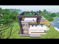 Minecraft: Dimensional Living - Building Three-Story Modern House -Interior & Exterior Tutorial #11