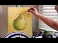 How to paint a pear using acrylic paint