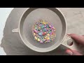 ASMR baking soda crunchy holiday rainbow