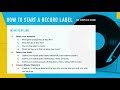 How to Start a RECORD LABEL for Beginners?