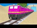 電車アニメ | 4 Trains Running On Risky Railway Tracks | 電車アニメ | railroad crossing fumikiri train #1