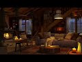 Thunderstorm Sounds & Crackling Fireplace at Cozy Cabin Ambience