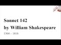 😎 Sonnet 142 by William Shakespeare Summary - Sonnet 142 by William Shakespeare Analysis