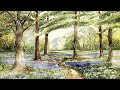 Healing_Calm Music_Watercolor_Forest Road_Walking