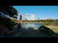 Hamarikyu Garden | THE BEST Edo Garden in TOKYO with FUTURISTIC SKYLINE | Japan 4K