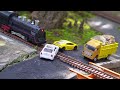 Steam Locomotive and Car Crashes 😱 at Railroad crossing