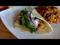Shrimp fajitas with homemade Flour tortillas and a cool creamy cilantro sauce