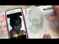 Toronto artist drawing MARKER PORTRAITS in a busy cafe!🔥Cafe Diaries ep 08 ☕️✍️