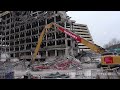 Spectacular destruction of nasty building with wrecking ball 🔴 Liebherr R960 hydraulic excavator