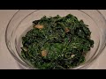 Spinach With Garlic and Oil