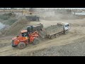 Start a New Project Build Temporary Road with Fantastic Processing Truck And Loader Spreading Dirt