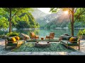 Fresh Spring Morning ⛅ Cozy Outdoor Ambience with Relaxing Piano Jazz for Good Moods, Relaxing